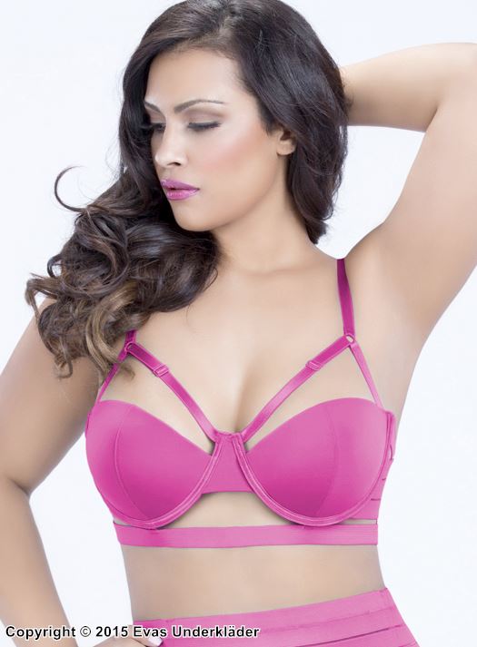 Bra with elastic bands, plus size